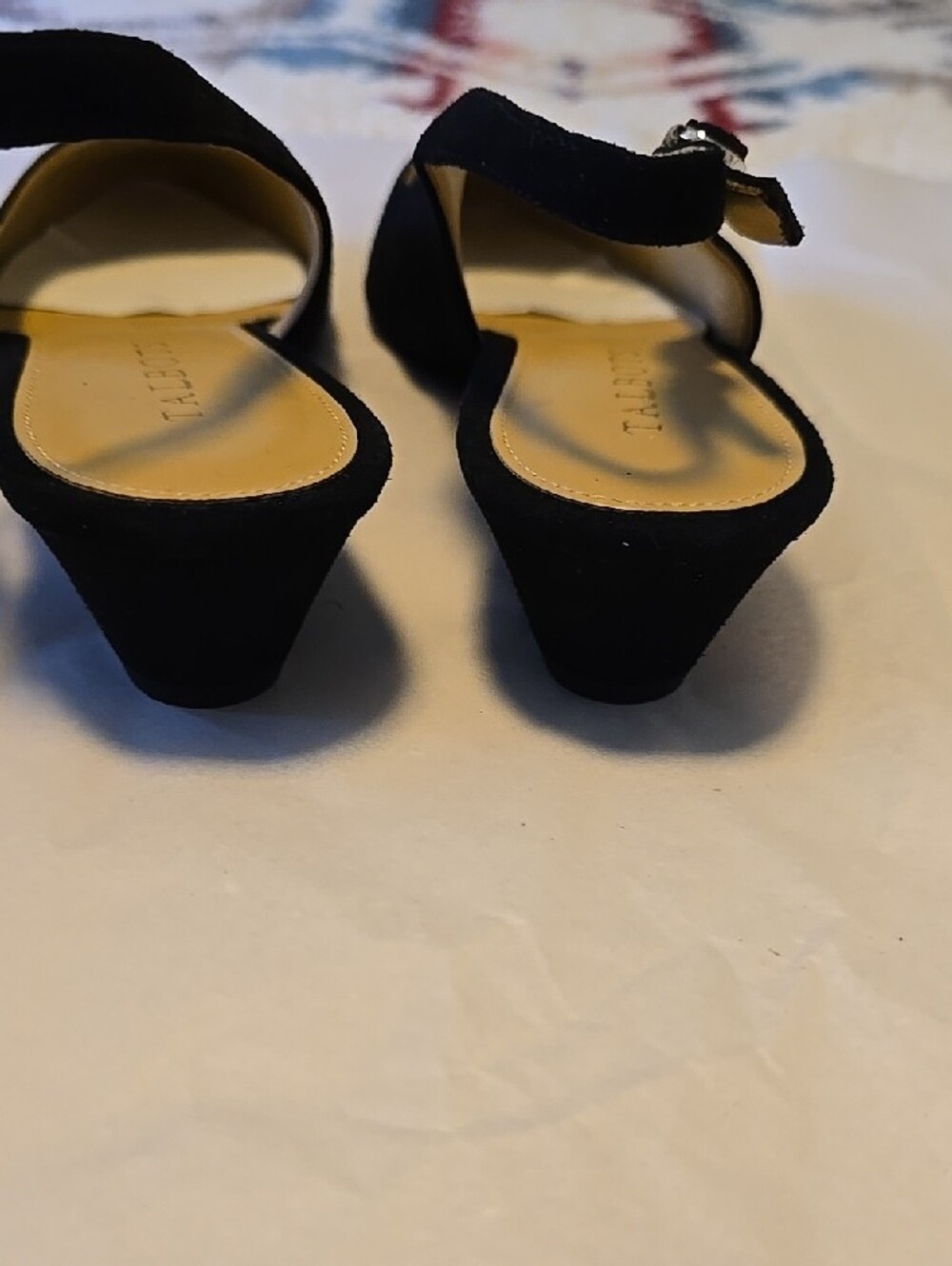 Talbots Black Pointed-Toe Suede Slingback Flats - Picture 5 of 7